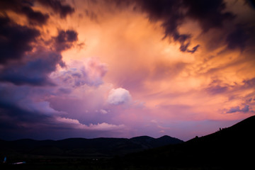 Obraz premium dark stormy sky - summer storm