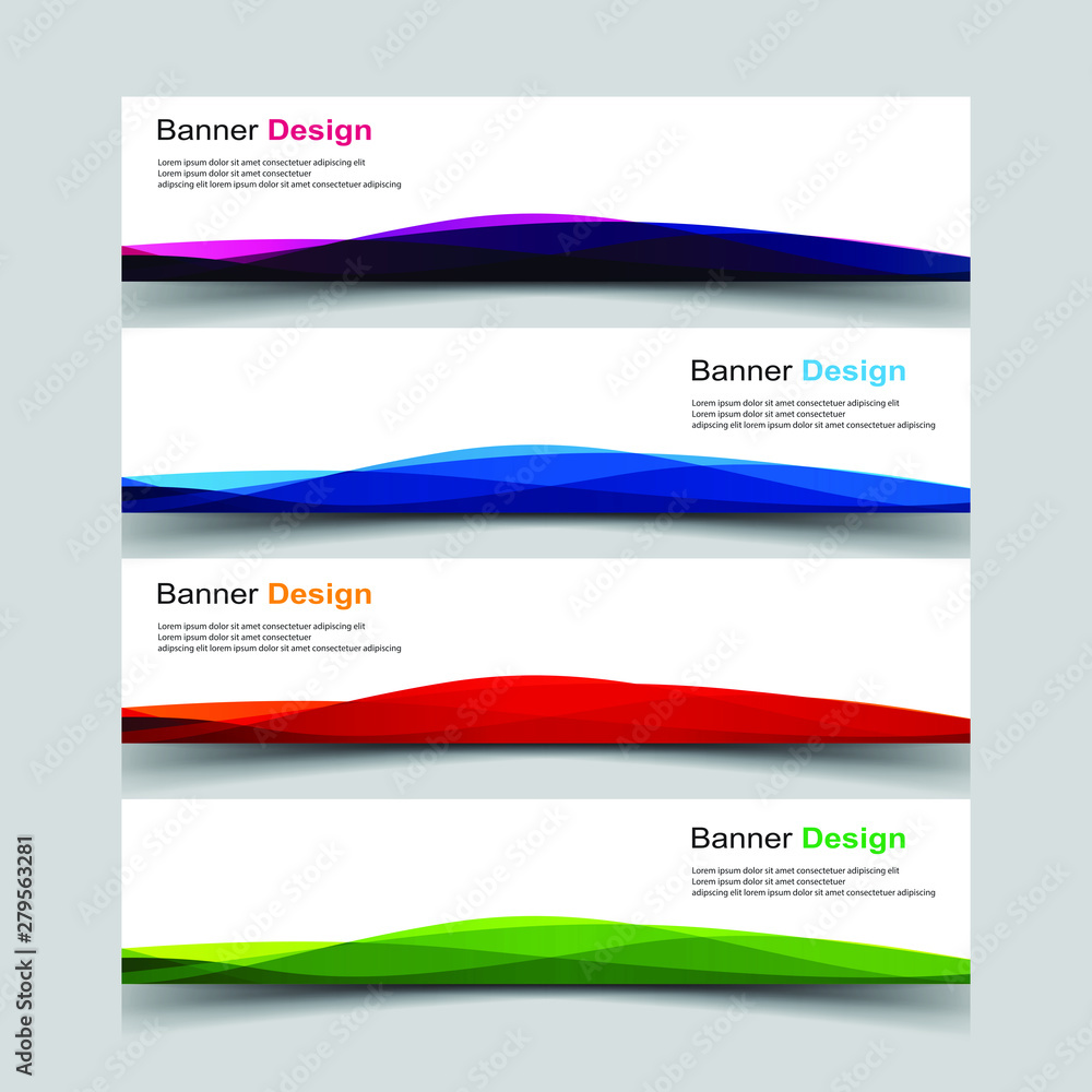 Wall mural vector abstract design banner web template