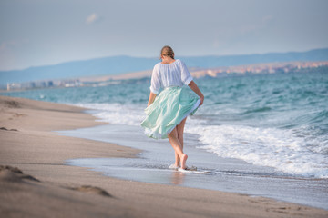 Girl fun on the beach