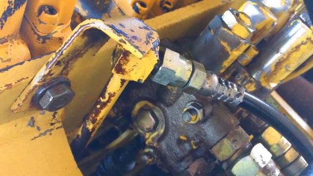 Old hydraulic machine equipment