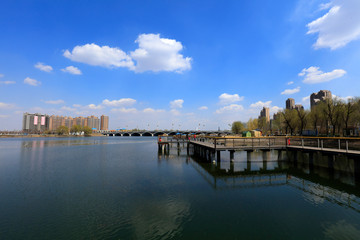 Wooden trestle in the park
