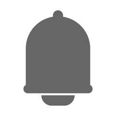 Gray bell notification illustration image