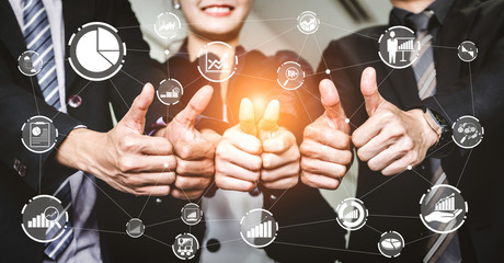 Data Analysis for Business and Finance Concept. Graphic interface showing future computer...