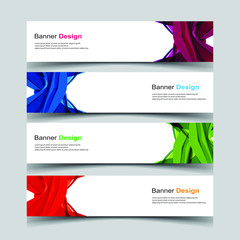 Naklejka premium Vector Abstract design banner web template