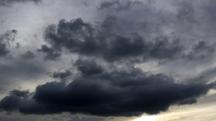 dramatic sky and clouds at sunset
