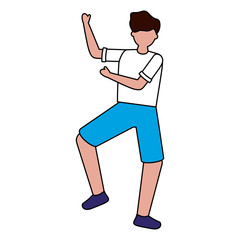 young man character avatar white background