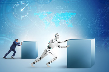 Concept of competition between robots and humans