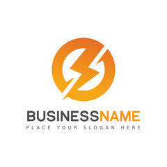Electrical logo template. Vector design with battery or electricity icon. This logo is suitable for building, power, plug, flash, energy, thunder and technology.