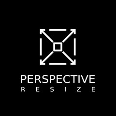 Resize shape or square vector logo template. Minimalist design. This logo is suitable for arrow, maximize, zoom.