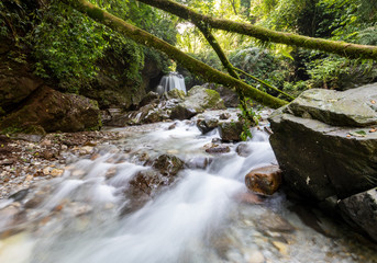 Mountain springs and waterfalls in Emei Mountain, Sichuan Province, China