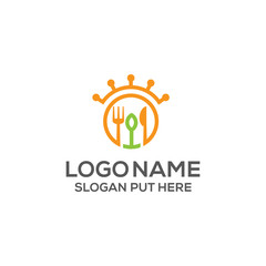 Organic restaurant logo design template