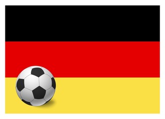 Germany flag and soccer ball