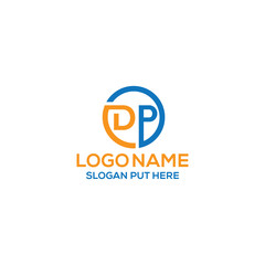 DP letter logo design template