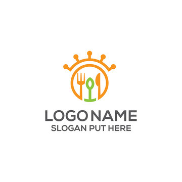 Organic restaurant logo design template