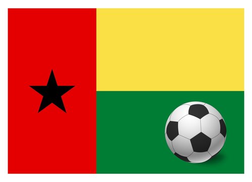 Guinea-Bissau flag and soccer ball
