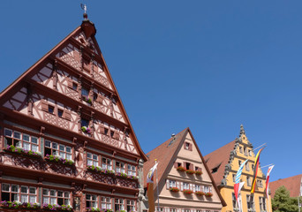 Colorful houses in Dinkelsb&uuml;hl