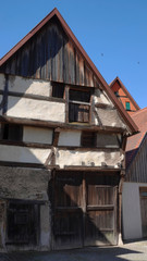 Half-timbered medieval architecture