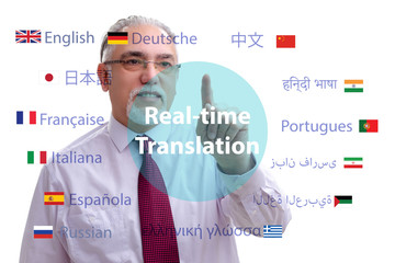 Concept of real time translation from foreign language