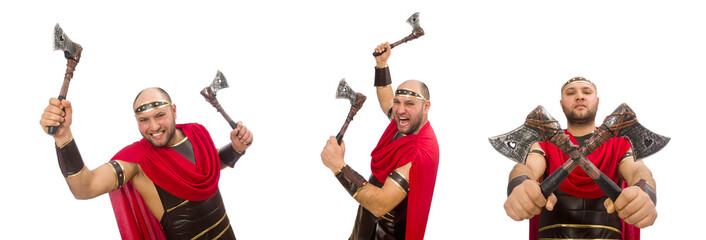 Gladiator isolated on white background