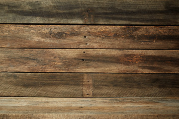 Wooden wall and wooden table