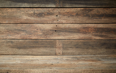 Wooden wall and wooden table
