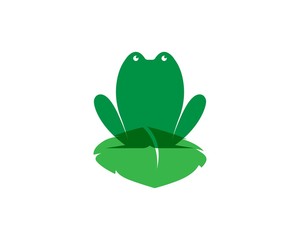 Frog Logo Template vector illustration
