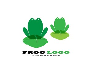 Frog Logo Template vector illustration