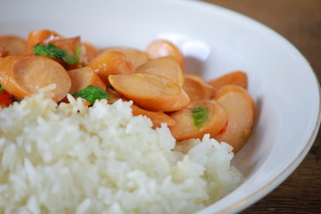 Thai Stir Fry Sausage with Basil Recipe