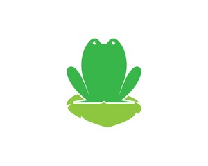 Frog Logo Template vector illustration