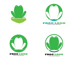 Frog Logo Template vector illustration