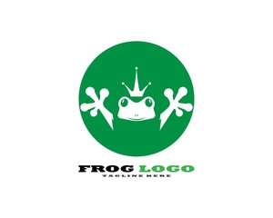 Frog Logo Template vector illustration