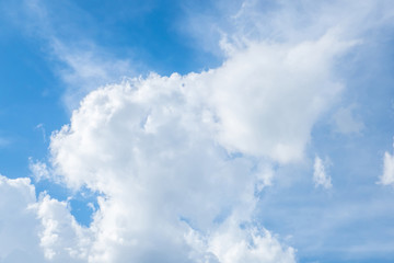 The white clouds in the sky in the afternoon.