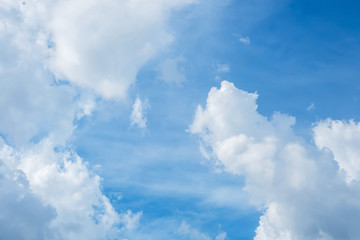 The white clouds in the sky in the afternoon.
