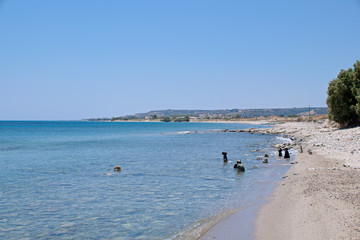 Landscape shot on the island Kos in Greece
