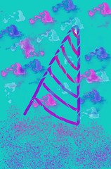 abstract background with arrows and place for text paint color wallpaper unicorn 