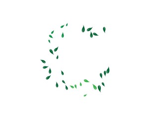Logos of green leaf ecology nature element vector icon