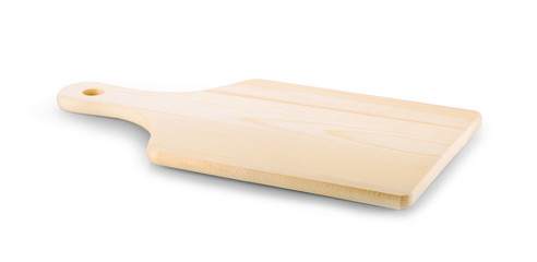wood plate isolated on white background.