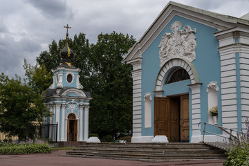 Fototapeta na wymiar Baroque building of Sampsonievsky Cathedral, Sankt Peterburg, Russia