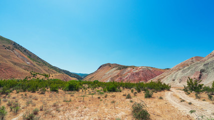 Dirt road in the mountains area