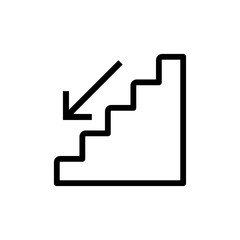 icon, stairs, vector, stair, symbol, step, staircase, sign, stairway, web, down, illustration