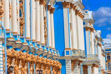 Catherine Palace is a Rococo palace located in the town of Tsarskoye Selo (Pushkin), 30 km south of...