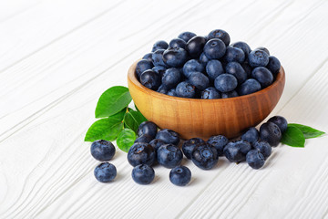 fresh blueberries in bowl