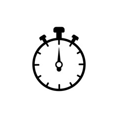 stopwatch, icon, vector, watch, chronometer, stop, symbol, clock, timer, line, illustration, isolated