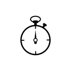 stopwatch, icon, vector, watch, chronometer, stop, symbol, clock, timer, line, illustration, isolated