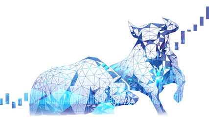 Polygonal art of Bullish vs Bearish