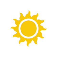 sun, icon, vector, illustration, design, summer, symbol, isolated, sign, light, element, sunshine