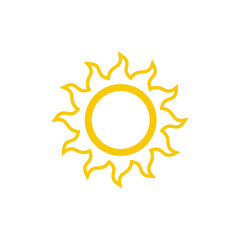 sun, icon, vector, illustration, design, summer, symbol, isolated, sign, light, element, sunshine