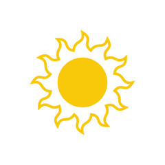 sun, icon, vector, illustration, design, summer, symbol, isolated, sign, light, element, sunshine