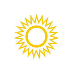 sun, icon, vector, illustration, design, summer, symbol, isolated, sign, light, element, sunshine
