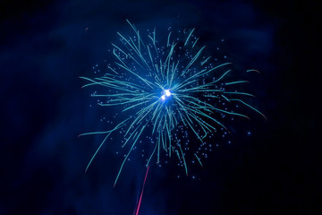 Fireworks ( hanabi) in summer , Shirahama beach, Shimoda, Izu peninsula, Shizuoka, Japan